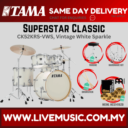 Tama Superstar Classic CK52KRS 5-Piece Drum Set With HCS141620 Cymbal Set - ( CK-52KRS )