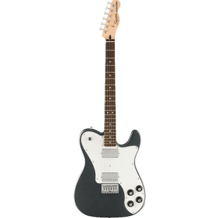 Squier Affinity Series Telecaster Deluxe Electric Guitar, Laurel FB, Charcoal Frost Metallic
