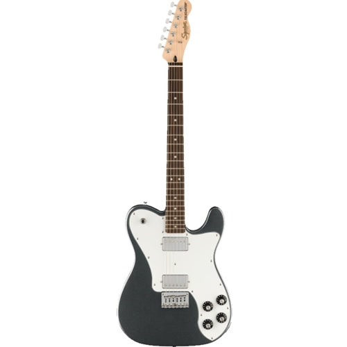 Squier Affinity Series Telecaster Deluxe Electric Guitar, Laurel FB, Charcoal Frost Metallic