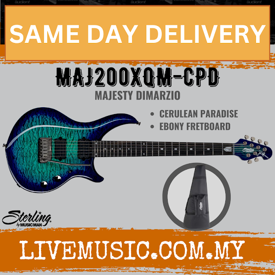 Sterling MAJ200XQM John Petrucci Majesty Electric Guitar - Cerulean Paradise (MAJ-200XQM)