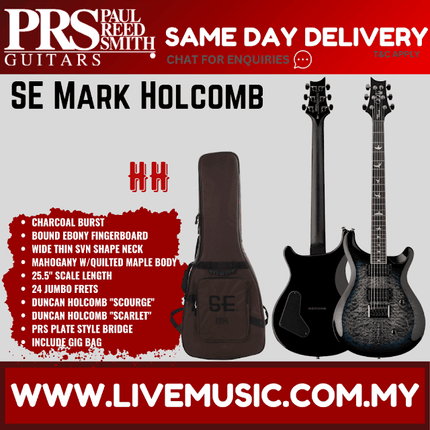 PRS SE Mark Holcomb Signature Electric Guitar, Holcomb Blue Burst
