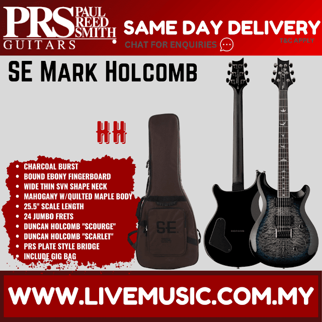 PRS SE Mark Holcomb Signature Electric Guitar, Holcomb Blue Burst