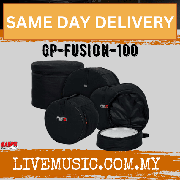 Gator GP-FUSION-100 5-Piece Padded Drum Bag Set (GPFUSION100/GP Fusion 100)