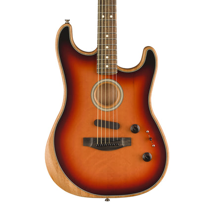 Fender American Acoustasonic Stratocaster, Ebony Fretboard with Bag - 3-Color Sunburst