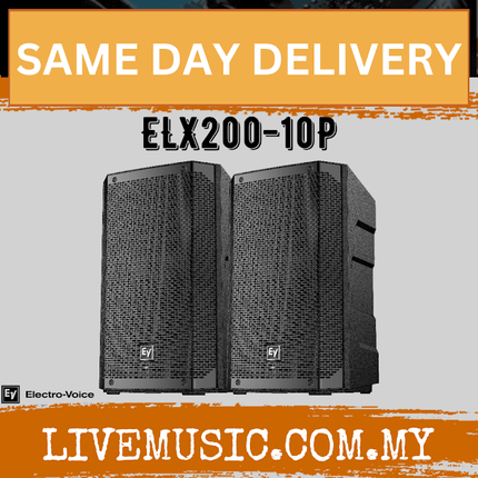 EV Electro-Voice ELX200-10P 1200W 10" Powered Speaker With Speaker Stand And Cable - Each / Pair ( ELX200 10P / ELX20010P )