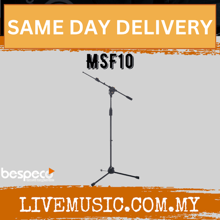 Bespeco MSF10 Professional Microphone Stand with Telescopic Boom and "Push & Roll" Mechanism ( MSF 10 / MSF-10 )