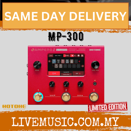 Hotone MP-300 Limited Edition Ampero II Stomp Multieffects Pedal - Red ( MP300 / MP 300 )