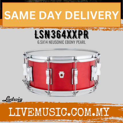 Ludwig LSN364XXPR 6.5x14inch Neusonic Snare Drum, Satin Diablo Red