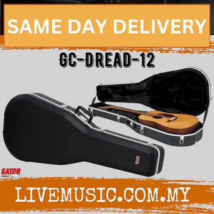 Gator GC-DREAD-12 Deluxe Molded 12-String Dreadnought Guitar Case (GCDREAD/GC-DREAD)