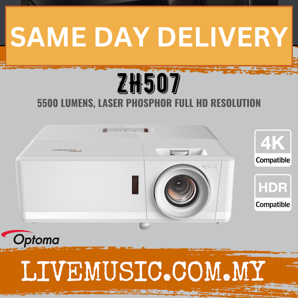 Optoma ZH507 Compact High Brightness Laser Projector ( ZH-507 / ZH 507 )