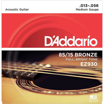 D'Addario EZ930 85/15 Bronze Acoustic Strings, Medium 13-56 (DAddario)