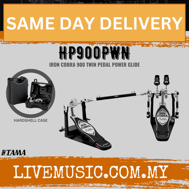 Iron Cobra twin drum pedal with power glide beater and double kick frame