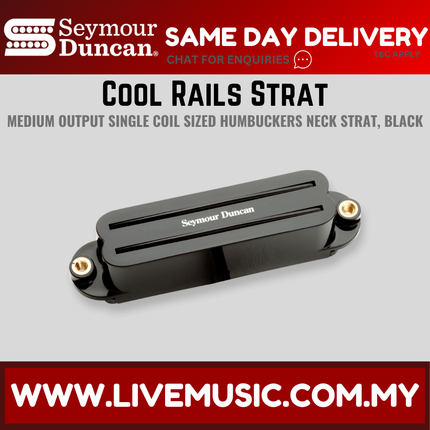 Seymour Duncan SCR-1B Cool Rails Strat Bridge Pickup - Black (SCR1B)