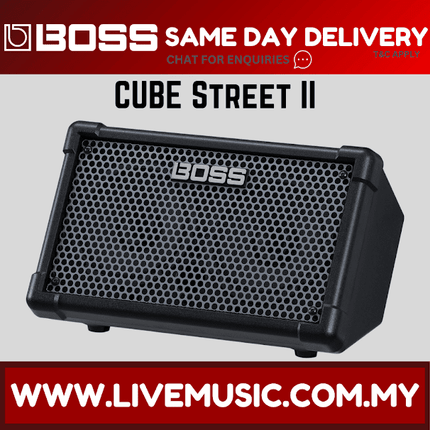 Boss CUBE Street 2 - 2x6.5" 10-watt Battery Powered Combo Amplifier - Black ( CUBE Street II )