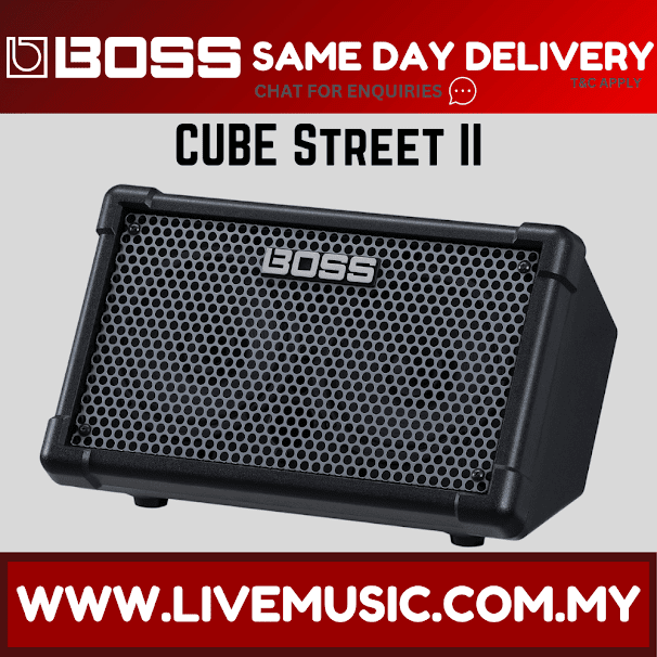 Boss CUBE Street 2 - 2x6.5" 10-watt Battery Powered Combo Amplifier - Black ( CUBE Street II )