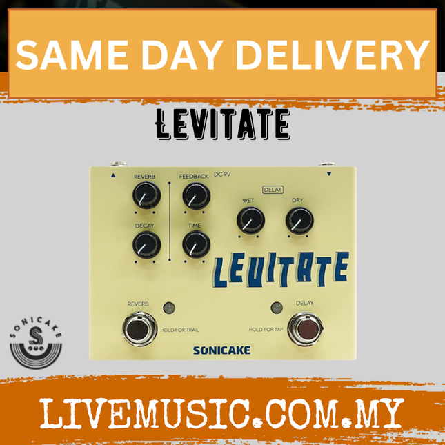 Sonicake QDS-02 Levitate Digital Delay and Reverb 2 in 1 Guitar Effects Pedal ( QDS 02 QDS02 )