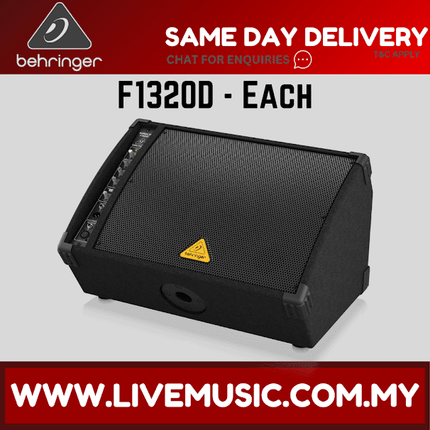 Behringer Eurolive F1320D 300-watt 12'' Powered Speaker - Each / Pair ( F-1320D / F 1320D )
