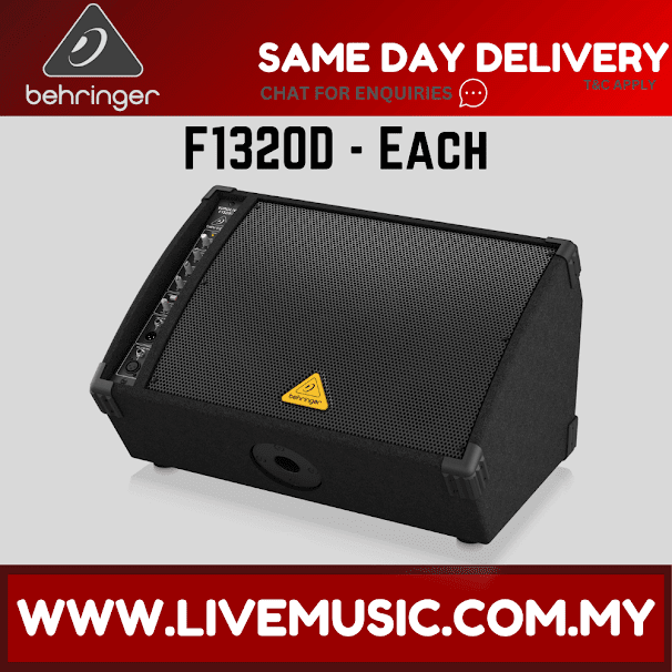 Behringer Eurolive F1320D 300-watt 12'' Powered Speaker - Each / Pair ( F-1320D / F 1320D )