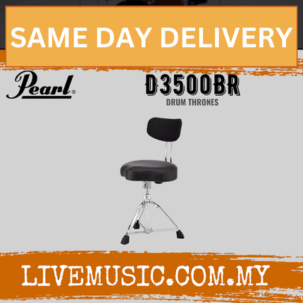 Pearl Roadster Multi-Core Saddle Drum Throne with Backrest (D3500BR/D-3500BR)