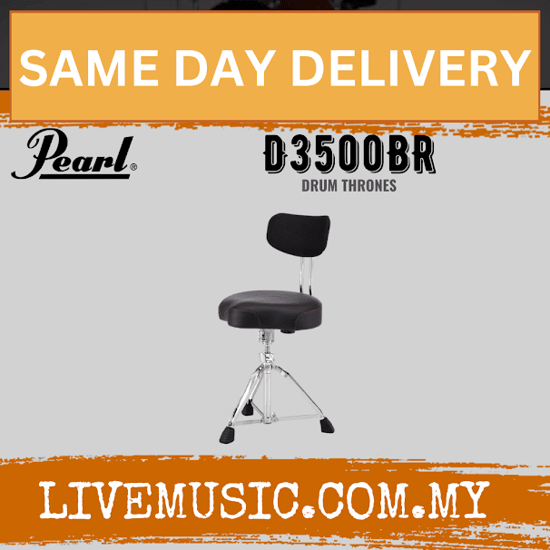 Pearl Roadster Multi-Core Saddle Drum Throne with Backrest (D3500BR/D-3500BR)