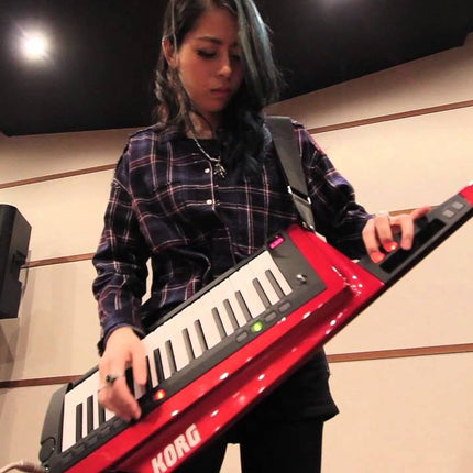 Korg RK-100S 2 37 Key Built In Analog Modelling Lighweight Synthesizer Keytar- Red ( RK100S2 / RK 100S2 )