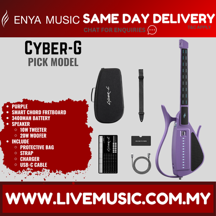 Enya Cyber-G Pick Model - New Era Backing Stringless Guitar ( Cyber G CyberG )