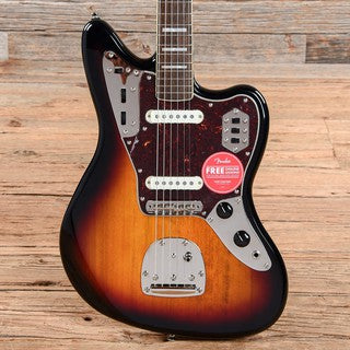 Squier Classic Vibe 70s Jaguar Electric Guitar, Laurel Fingerboard - 3-Tone Sunburst