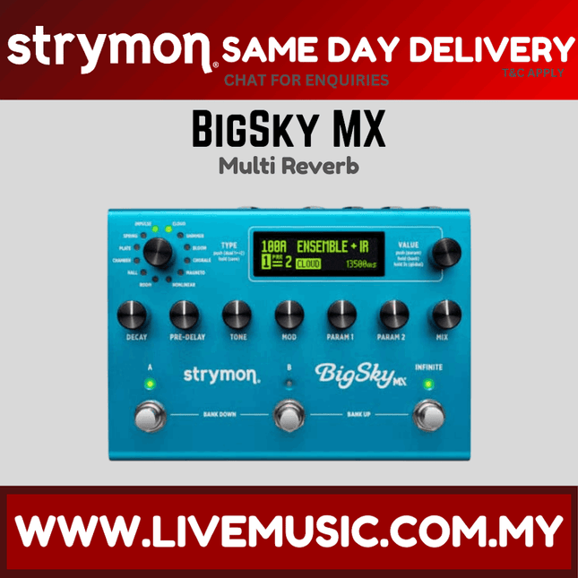 Strymon BigSky MX Reverb Guitar Effects Pedal