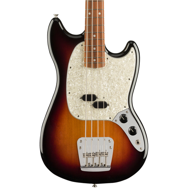 Fender Vintera 60s Mustang Bass Guitar, Pau Ferro Fretboard with Gig Bag - 3-Tone Sunburst