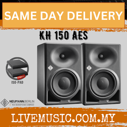 Neumann KH 150 AES67 6.5-inch 2-way Powered Studio Speaker w/Monitor Stand And Isolation Pad - Pair (KH 150 AES67)