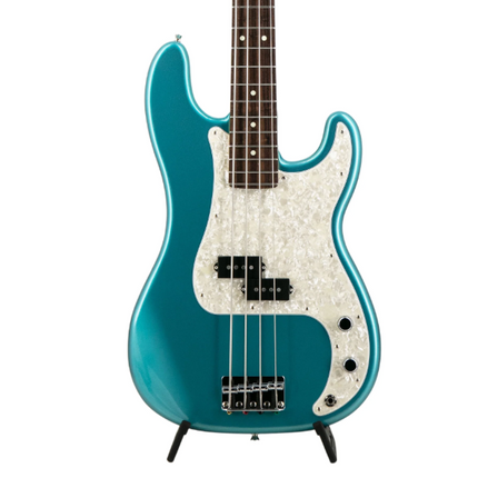 Fender FSR Collection Hybrid II Precision Bass Guitar, RW FB, Teal Green Metallic