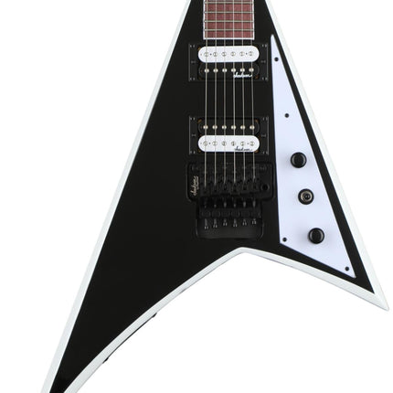 Jackson JS32 Rhoads - JS Series Electric Guitar Amaranth Fretboard - Black with White Stripes (JS-32/JS 32)