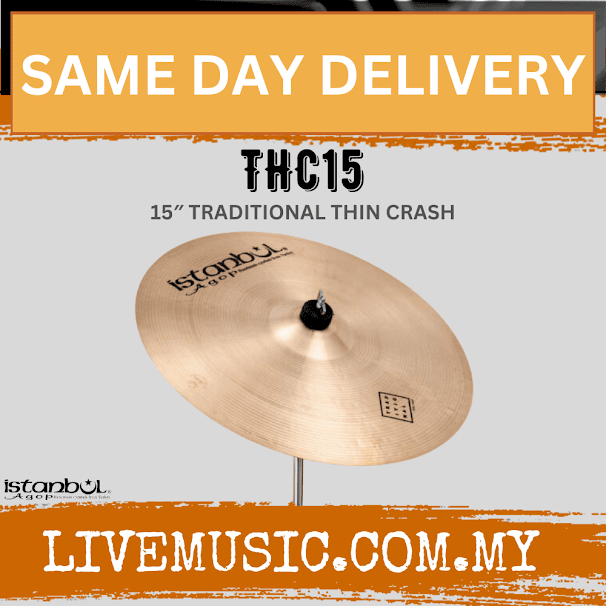 Istanbul Agop THC15 15"Traditional Series Thin Crash Cymbal (THC 15/THC-15)