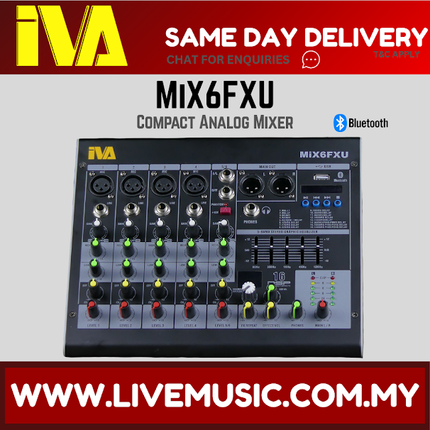IVA MiX6FXU 2 Channel Compact Analog Mixer ( MiX-6FXU / MiX 6FXU )