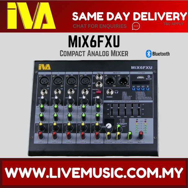 IVA MiX6FXU 2 Channel Compact Analog Mixer ( MiX-6FXU / MiX 6FXU )