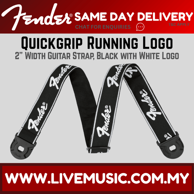 Fender Quickgrip Running Logo Guitar Strap