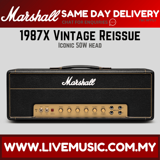 Marshall 1987X 50watt Plexi Tube Guitar Amplifier Head (1987-X)