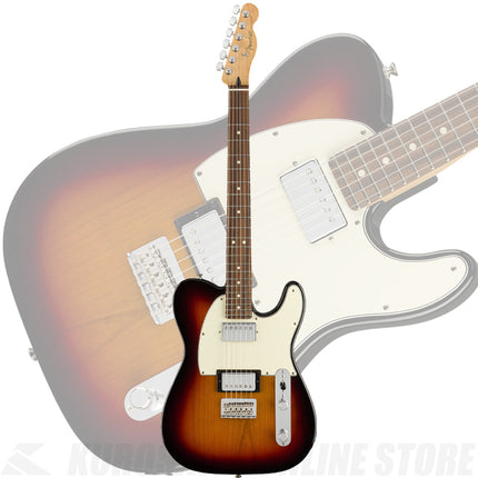 Fender Player HH Telecaster Electric Guitar, Pau Ferro Fretboard - 3-Tone Sunburst