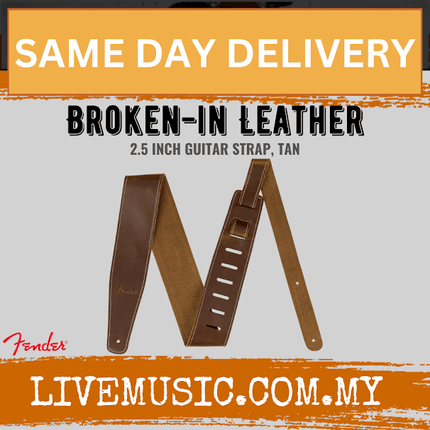 Fender Broken-in Leather Guitar Strap - Tan
