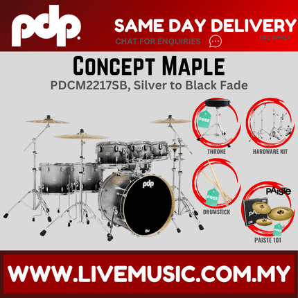 PDP by DW CM7 Concept Maple Shell Pack - 7-piece with Paiste 101 Cymbals - (PDCM2217)