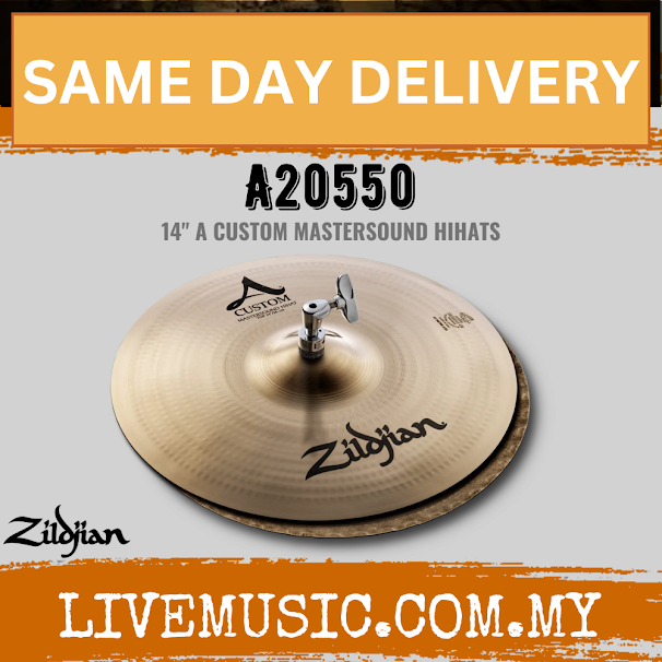 Zildjian 14" A Series Custom Mastersound Hi-Hat Cymbals - Pair (A20550)