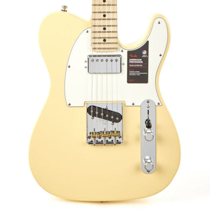 Fender American Performer HS Telecaster Electric Guitar, Maple Fretboard with Bag - Vintage White