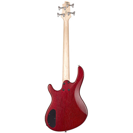 Cort Action Junior Bass Guitar Jatoba Fretboard with CGP31 and Gig Bag - Open Pore Black Cherry