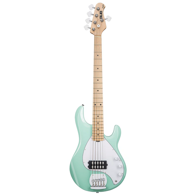 Sterling Ray5 Stingray 5-String Electric Bass Guitar Jatoba Fretboard - Mint Green (Ray-5/Ray 5)