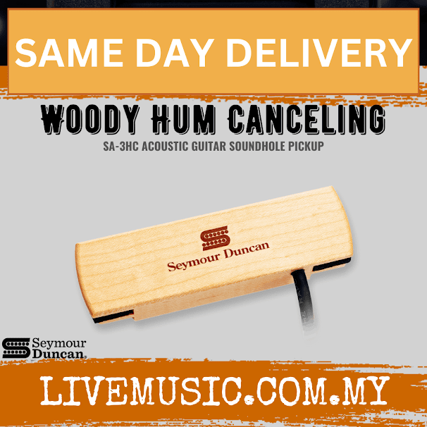 Seymour Duncan SA-3HC Woody Hum Cancelling Acoustic Soundhole Pickup, Maple
