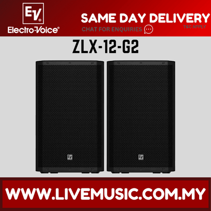 EV Electro-Voice ZLX-12 G2 1000W 12" Passive Speaker With Speaker Stand-Each / Pair (ZLX 12 ZLX12)