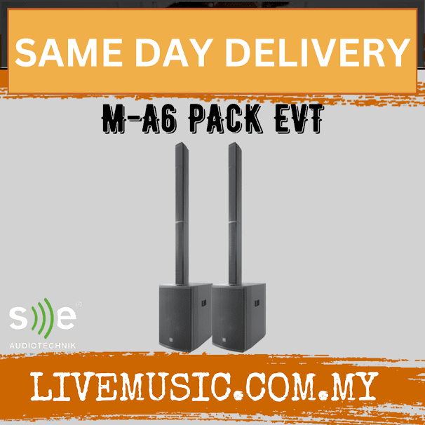 SE Audiotechnik M-A6 PACK EVT Column Speaker With Flight Cases - Pair (MA6 M A6)