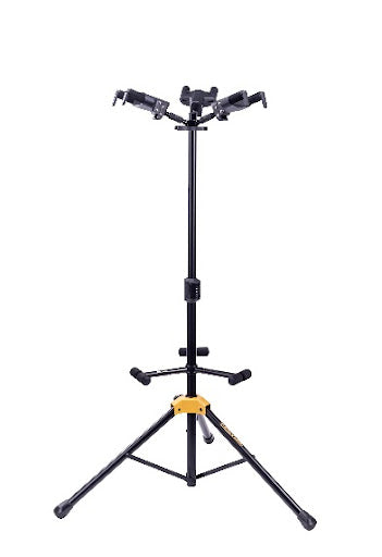 Hercules GS432B Plus Universal AutoGrip Triple Guitar Stand with Foldable Backrest (GS432B)