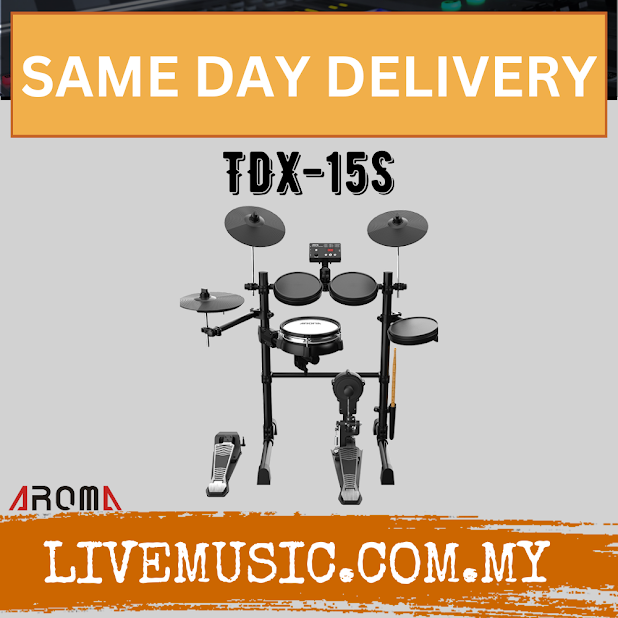 AROMA TDX-15S Digital Drum Set with Silicon Drum Pad, Snare & Kick Tower With Drumstick And Drum Throne (TDX 15S / TDX15S )