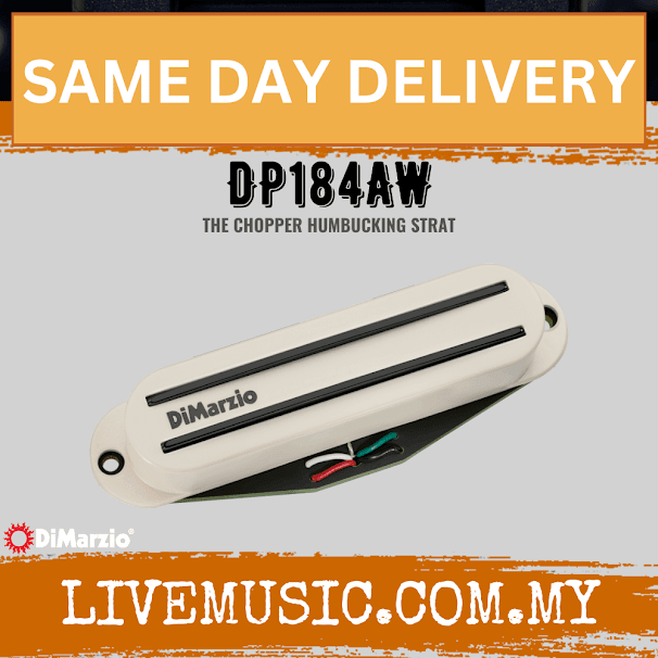 DiMarzio DP184AW The Chopper Humbucking Single Coil Pickup - Aged White (DP184 AW/DP184-AW)